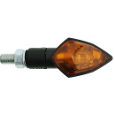Motorrad Mini- Blinkleuchten "KITE" kurz Glas gelb Gehäuse schwarz 57x27 Blinker