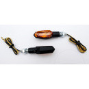 Motorrad Mini- Blinkleuchten Glas gelb Gehäuse schwarz 62x19x24 Blinker