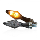 LED-Blinker "Spark", schwarz, Alu, M8, Paar, getönt, E-geprüft 
