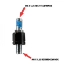 Spiegeladapter M8 x 1,25 Rechtsgewinde schwarz im Spiegel...