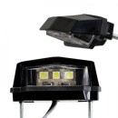 LED Kennzeichenbeleuchtung schwarz ABS 3 SMD´s Kabel 400 mm E-geprüft