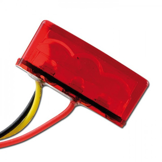 LED Einbaurücklicht Brick3 rot 3x SMD 27x10mm E-geprüft Rücklicht Motorrad