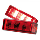 LED Einbaurücklicht "Brick3" rot 3x SMD 27x10mm E-geprüft Rücklicht Motorrad