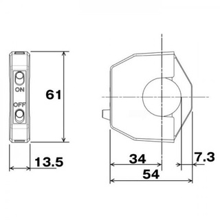 Daytona Lenker Schalter Slim AN/ AUS für 7/8 22mm + 1 25,4mm Lenker B:13,5mm