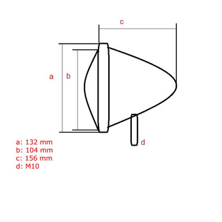 Scheinwerfer 5-1/4, chrom, HS1, Standlicht, Glas: Ø=104 mm, E-geprüft