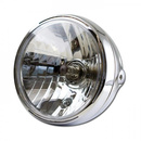 Scheinwerfer 7" "New Nevo" Klarglas chrom H4 Prismenreflektor M8 seitlich E-geprüft