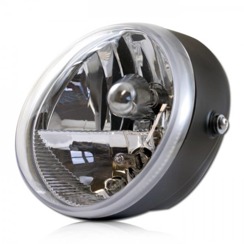 Universal Motorrad Scheinwerfer Lampenhalter Aluminium 55-58 mm schwarz