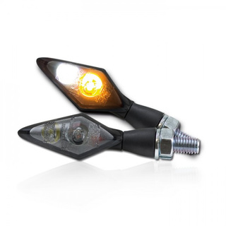 ALU LED- Blinker Standlichtkombi "Spark" schwarz 48 x 20mm getönt E-geprüft