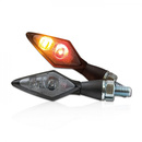 ALU LED- Blinker Rücklichtkombi "Spark" schwarz 48 x 20mm getönt E-geprüft