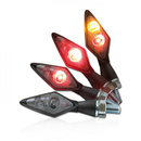 ALU LED- Blinker Rücklichtkombi "Spark" schwarz 48 x 20mm getönt E-geprüft