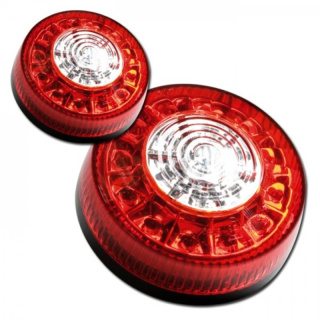 LED-Blinker Rücklichtkombi Round, LED, M6, Paar, Ø 80 mm, für ATV/E-Bike/Motorrad, E-geprüft 