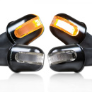 ALU- Lenkerendenblinker "Rondo" LED schwarz Paar für 7/8 + 1" Lenker E-geprüft