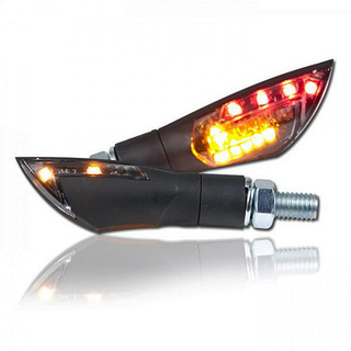 LED Blinker Rücklichtkombi "Dual", schwarz, M8, Paar, getönt, E-geprüft