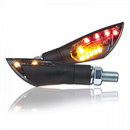 LED Blinker Rücklichtkombi "Dual", schwarz, M8, Paar, getönt, E-geprüft