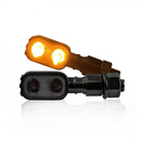 LED-Blinker Fluted, schwarz, M10, getönt, Power-LED, E-geprüft 