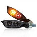 LED-Blinker Rücklichtkombi Shadow, schwarz, ALU, Power-LED, getönt, E-geprüft 