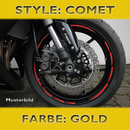 Felgenrandaufkleber Comet, gold, 7 mm breit vorgeformt...