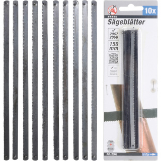 Sägeblätter 150 mm für kleine Handbügelsägen 10- teilig
