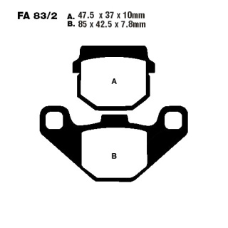 EBC Bremsbeläge vorn passend für Honda MB 80 S Bj. 1980-1984