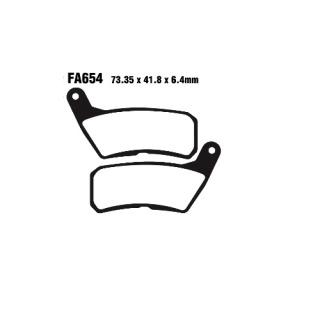 EBC Bremsbeläge vorn passend für HM-Moto Derapage 50 Competition Bj. 2009-2013