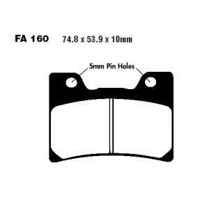 EBC Bremsbeläge vorn passend für Yamaha TDM 850 Bj. 1996-2001
