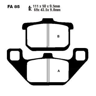 EBC Bremsbeläge vorn passend für Kawasaki EL 250 Eliminator Bj. 1988-1995