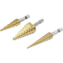 1/4" HSS- Stufenbohrer- Satz 3 - 20 mm 3- teilig...