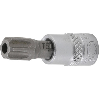 1/4" Stecknuss Bit- Einsatz T-Profil mit Bohrung für Torx T50