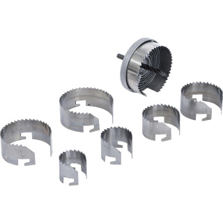 Lochsägen- Satz Ø 26 - 32 - 36 - 45 - 50 - 56 - 63 mm Tiefe 25 mm 7-teilig