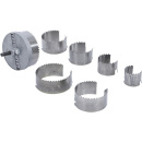 Lochsägen- Satz Ø 26 - 32 - 36 - 45 - 50 - 56 - 63 mm Tiefe 25 mm 7-teilig