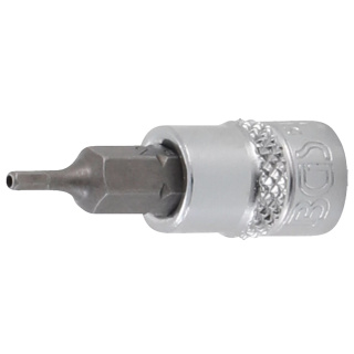 1/4" Stecknuss Bit- Einsatz Innensechskant mit Bohrung 2 mm