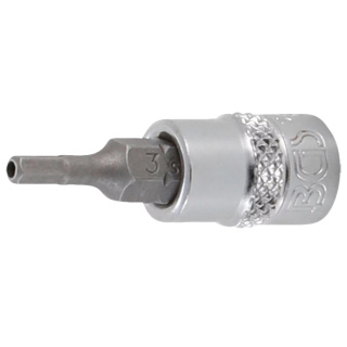 1/4" Stecknuss Bit- Einsatz Innensechskant mit Bohrung 3 mm