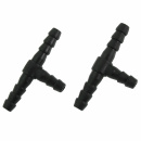Benzinschlauchverbinder T-Stück 6mm schwarz 2 Stück