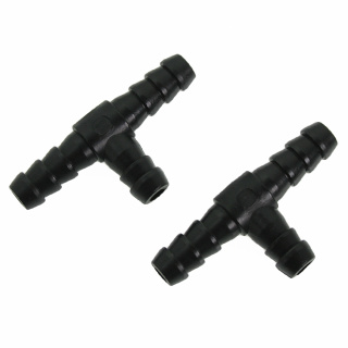 Benzinschlauchverbinder T-Stück, 8mm, schwarz, 2 Stück