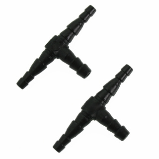 Benzinschlauchverbinder T- Form 5 mm schwarz Schlauchverbinder 2 Stück
