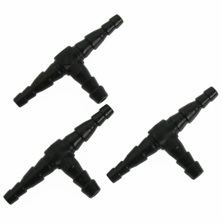 Benzinschlauchverbinder T- Form 5 mm schwarz Schlauchverbinder 3 Stück