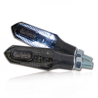 LED-Blinker Standlichtkombi, schwarz, ABS, Paar, getönt, E-geprüft