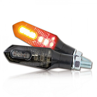 LED-Blinker Rücklichtkombi, schwarz, ABS, Paar, getönt, E-geprüft