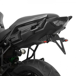 Kennzeichenhalter für KAWASAKI 650 Versys Bj. 15- verstellbar schwarz inkl. Reflektorhalter