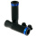 Griffgummi Black mit Alu-Zierring blau, offen, 7/8"-22 mm, Länge: 120 mm