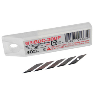 NT-Cutter 40 Stück Esatzklingen 30° für Grafik-Cutter Skalpell SW-600GP