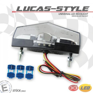 LED - Rücklicht / Bremslicht Lucas-Style  mit KZB getönt E-geprüft