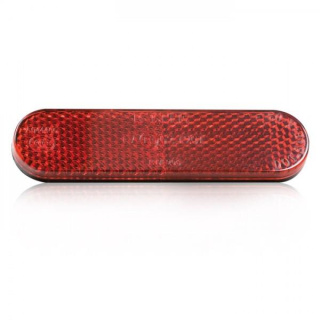 Reflektor "Classic" abgerundet rot Maße: 96 x 24 x 8mm, selbstklebend E-geprüft