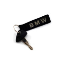 Schlüsselanhänger Keyring BMW Aufschrift schwarz