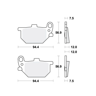 TRW Bremsbeläge passend vorn für Yamaha XS 750 SE US Custom  Bj. 1980-1982