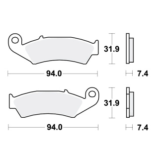 TRW Bremsbeläge passend vorn für Honda XR 600 R  Bj. 1988-1992