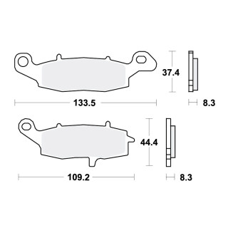 TRW Bremsbeläge passend vorn für Kawasaki KLV 1000  Bj. 2004-2006