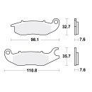 TRW Bremsbeläge passend vorn für Honda Z 125...