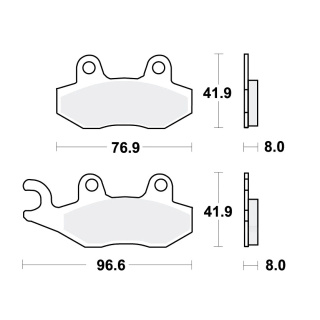 TRW EC Bremsbeläge passend vorn für Husqvarna WR 360  Bj. 1993-1994