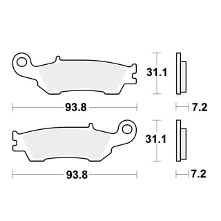 TRW EC Bremsbeläge passend vorn für Yamaha YZ 125  Bj. 2008-2020